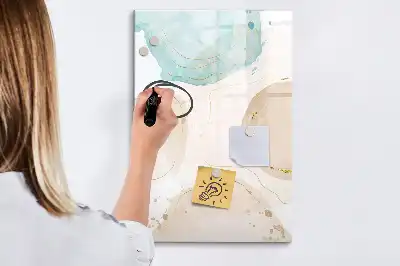 Quadro magnético de apagar a seco pontos pastel