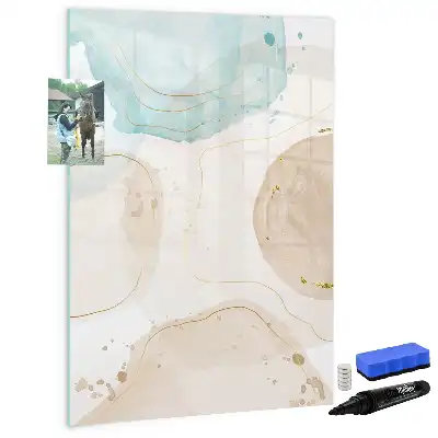 Quadro magnético de apagar a seco pontos pastel