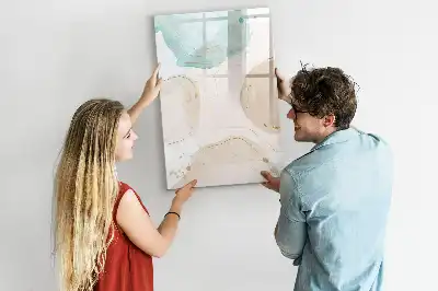 Quadro magnético de apagar a seco pontos pastel