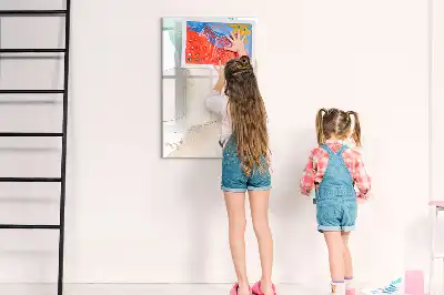 Quadro magnético de apagar a seco pontos pastel
