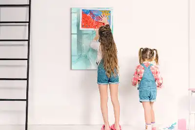 Quadro magnético de apagar a seco estampa de abstração de mármore