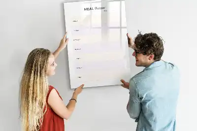Quadro magnético de apagar a seco planificador de refeições