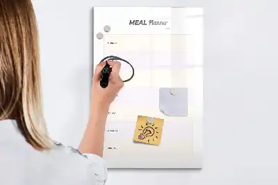 Quadro magnético de apagar a seco planificador de refeições