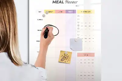 Quadro magnético de apagar a seco planificador de nutrição