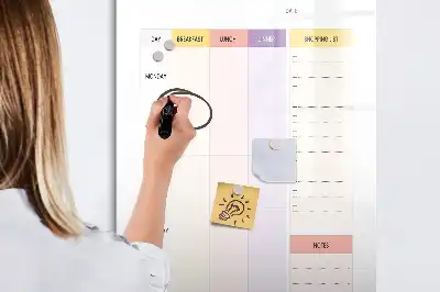 Quadro magnético de apagar a seco planificador de nutrição