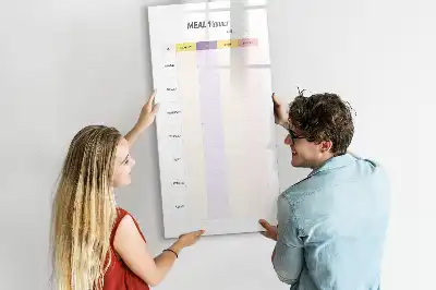 Quadro magnético de apagar a seco planejador de refeições