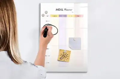 Quadro magnético de apagar a seco planejador de refeições