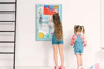 Quadro magnético de apagar a seco planner galáctico