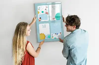 Quadro magnético de apagar a seco planner galáctico