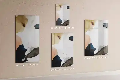 Quadro magnético de apagar a seco com estampa de abstração em aquarela