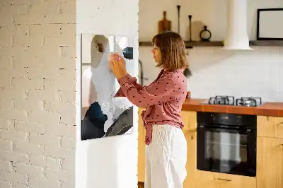 Quadro magnético de apagar a seco com estampa de abstração em aquarela