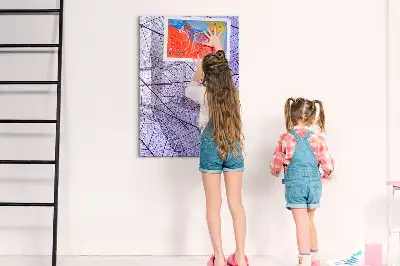 Quadro magnético de apagar a seco com estrutura de folha