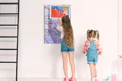 Quadro magnético de apagar a seco com estrutura de folha