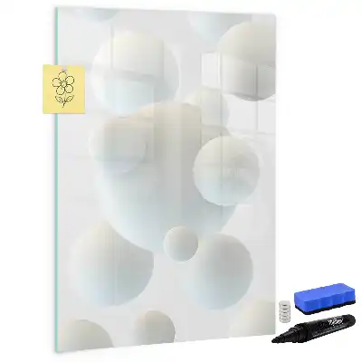 Quadro magnético de apagar a seco com estampa de abstração de esfera