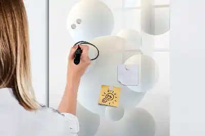 Quadro magnético de apagar a seco com estampa de abstração de esfera