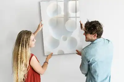 Quadro magnético de apagar a seco com estampa de abstração de esfera