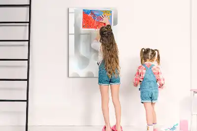 Quadro magnético de apagar a seco com estampa de abstração de esfera
