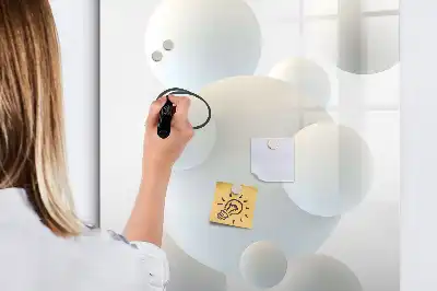 Quadro magnético de apagar a seco com estampa de abstração de esfera