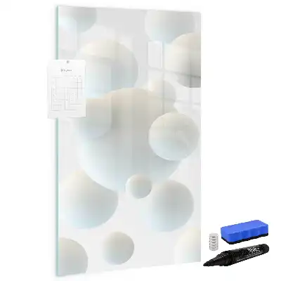 Quadro magnético de apagar a seco com estampa de abstração de esfera