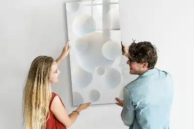 Quadro magnético de apagar a seco com estampa de abstração de esfera