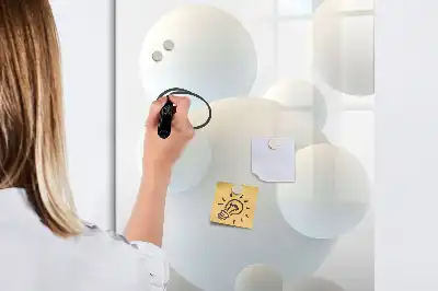 Quadro magnético de apagar a seco com estampa de abstração de esfera