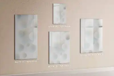 Quadro magnético de apagar a seco com estampa de abstração de esfera