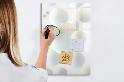 Quadro magnético de apagar a seco com estampa de abstração de esfera