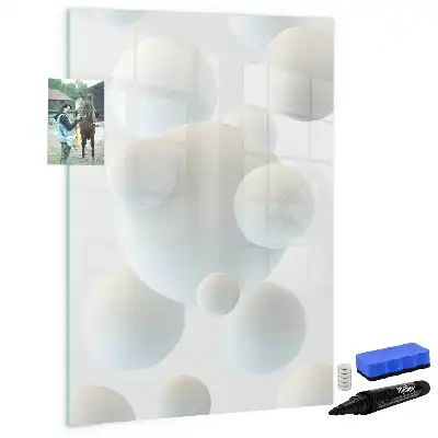 Quadro magnético de apagar a seco com estampa de abstração de esfera