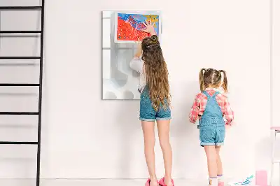 Quadro magnético de apagar a seco com estampa de abstração de esfera