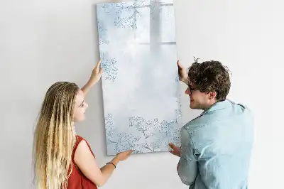 Quadro magnético de apagar a seco estampa de esboço de flor