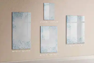 Quadro magnético de apagar a seco estampa de esboço de flor