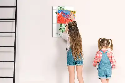 Quadro magnético de apagar a seco de folhas de junco