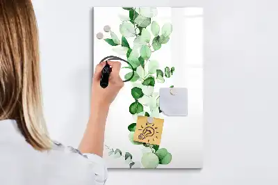 Quadro magnético de apagar a seco de folhas de junco