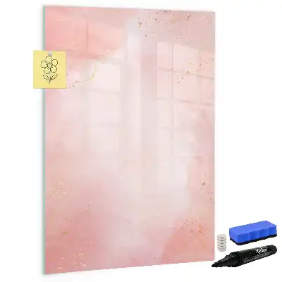 Quadro magnético de apagar a seco mármore rosa