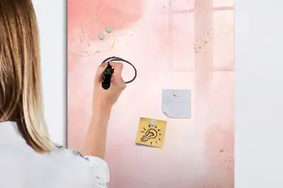 Quadro magnético de apagar a seco mármore rosa