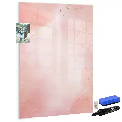 Quadro magnético de apagar a seco mármore rosa