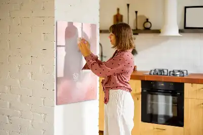 Quadro magnético de apagar a seco mármore rosa
