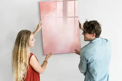 Quadro magnético de apagar a seco mármore rosa