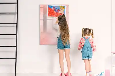 Quadro magnético de apagar a seco mármore rosa