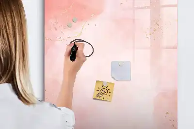 Quadro magnético de apagar a seco mármore rosa