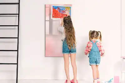Quadro magnético de apagar a seco mármore rosa
