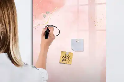 Quadro magnético de apagar a seco mármore rosa