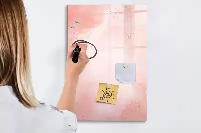 Quadro magnético de apagar a seco mármore rosa