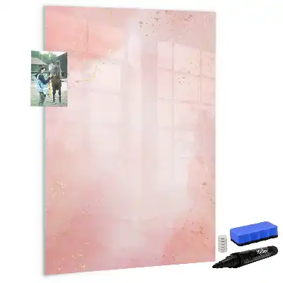 Quadro magnético de apagar a seco mármore rosa