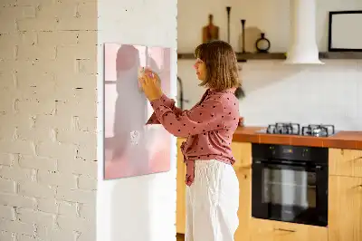 Quadro magnético de apagar a seco mármore rosa