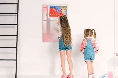Quadro magnético de apagar a seco mármore rosa
