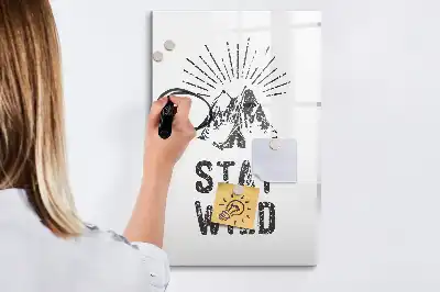 Quadro magnético de apagar a seco estampa montanhas selvagens