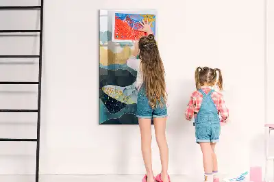 Quadro magnético de apagar a seco baleia de mármore