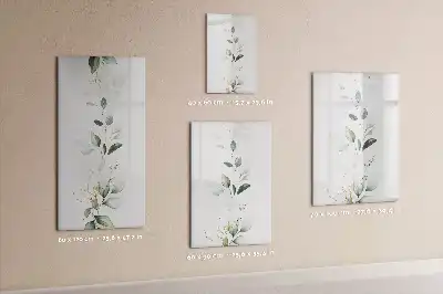 Quadro magnético de apagar a seco modelo folhas de junco