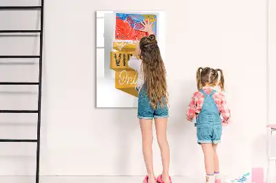 Quadro magnético de apagar a seco estampa apenas boas vibrações